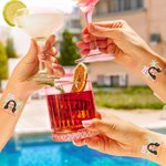 Personalisierte wasserdichte temporäre Gesicht Foto Tattoo Aufkleber mit Namen Set von 6 Bachelorette Party Geburtstag Hochzeit Geschenke Geschenk für Frauen Männer
