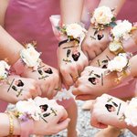 Personalisierte wasserdichte temporäre Gesicht Foto Tattoo Aufkleber mit Namen Set von 6 Bachelorette Party Geburtstag Hochzeit Geschenke Geschenk für Frauen Männer
