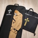 Personalised Cross Faith Design Oxford Waterproof Hanging Garment Bag with Handle and Name Birthday Christmas Gift for Pastor Clergy Christian