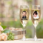 Personalisierte wasserdichte temporäre Gesicht Foto Tattoo Aufkleber mit Namen Set von 6 Bachelorette Party Geburtstag Hochzeit Geschenke Geschenk für Frauen Männer