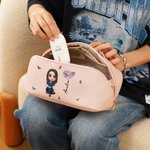 Personalisierte 3D Geburt Blume Cartoon Mädchen Leder Wide Open Makeup Tasche mit Namen Reisezubehör Muttertag Geburtstag Geschenk für Frauen