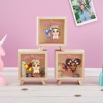 Personalisierte Cartoon kleine Prinzessin kokett Bogen klar hölzerne Spardose Sparschwein mit Namen Schreibtisch Dekor Geburtstag Kindertag Geschenk für Mädchen