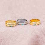 Anello personalizzato della famiglia della mamma con 1-5 pietre di nascita per le donne Madre Nonna Festa della Mamma Gioielli di compleanno