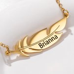 Collier de plumes d'ange personnalisé avec nom Bijoux commémoratifs Sympathie Cadeau sentimental pour les femmes Perte d'un être cher