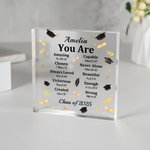 Personalized You Are Bible Chapter Graduation Cap Acrylic Plaque with Name and Year Home Decor Graduation Gift for Class of 2025 Graduates Christians