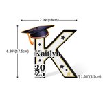 Personalisierte Graduation Cap 3D gedruckt Brief Name Zeichen mit Jahr Party Schreibtisch Dekor Graduierung Anerkennung Geschenk für Absolventen Klassenkameraden