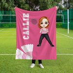 Personalisierte Multicolor Ball Sport Cartoon Charakter weiche Decke mit Namen und Nummer Home Decor Game Day Geburtstagsgeschenk für Ball-Liebhaber werfen