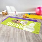 Personalisierte Cartoon Yoga Charakter überdimensioniert schnell trocknen Strand Handtuch mit Namen Sommer Essentials Strand Party Geburtstag Geschenk für Yoga-Liebhaber Frauen Mädchen