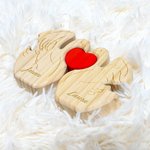 Rompecabezas de madera personalizado con familia de cisnes y 2 a 5 nombres grabados decoración para escritorio regalo de aniversario para la familia