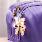 Personalisierte Multicolor Bogen Ballettschuh Tasche Tag Schlüsselanhänger mit Namen Wettbewerb Festival Geburtstag Geschenk für Ballerina