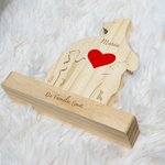 Gepersonaliseerde Schattige Liefde Hugs Beer Familie Houten Puzzel met Basis en 2-9 Namen Bureau Decoratie Verjaardag Jubileum Cadeau voor Familie