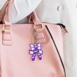 Personalisierte Multicolor Bogen Ballettschuh Tasche Tag Schlüsselanhänger mit Namen Wettbewerb Festival Geburtstag Geschenk für Ballerina