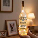 Personalisierte Ich bin genau hier in Ihrem Herzen Floral Haustier Pfote drucken Foto LED-Flasche Lampe mit Namen Home Decor Haustier Verlust Sympathie Geschenk für Tierbesitzer