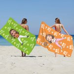 Personalisierte Ballsport Cartoon Charakter überdimensioniert schnell trocknend Mikrofaser Strandtuch mit Namen und Nummer Reise wesentliche Team Geschenk für Sportliebhaber