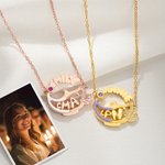 Personligt Lamp of Learning Stetoskop Birthstone-halsband med namn och titel Smyckesmycke Sjuksköterskeveckan Födelsedag Examensgåva för sjuksköterskor