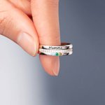 Anello personalizzato della famiglia della mamma con 1-5 pietre di nascita per le donne Madre Nonna Festa della Mamma Gioielli di compleanno