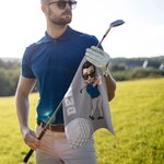 Personalisierte Cartoon Golf Charakter Name Waffel Golf Handtuch mit hängenden Clip Sport Zubehör Geburtstag Geschenk für Familie Freunde