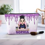 Personalisierte niedlichen Cartoon Maniküre Charakter Make-up Tasche mit Namen Geburtstag Beauty Salon Eröffnung Geschenk für Nagel-Techniker