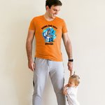 Personalisierte Doing Dad Shit Skelett 100% Baumwolle T-Shirt mit Namen Geburtstag Vatertag Urlaub Geschenk für Papa Opa