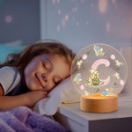 Personalized Classic Winnie the Pooh Acrylic LED Night Light with Wooden Base and Name Nursery Room Decor Birthday Gift for Boys Girls