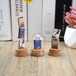 Personalised 1-3 Mini Book Display Glass Dome Cloche with Cork Base Desk Bookshelf Decor Birthday Book Club Gift for Book Lovers Readers