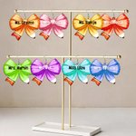 Personalisierte Multicolor Bleistift Bogen Form Ohrringe mit Namen Wertschätzung Teacher's Day Geschenk für Lehrer Pädagogen