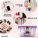 Personalisierte niedlichen Cartoon Maniküre Charakter Make-up Tasche mit Namen Geburtstag Beauty Salon Eröffnung Geschenk für Nagel-Techniker