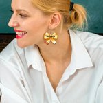 Personalisierte Multicolor Bleistift Bogen Form Ohrringe mit Namen Wertschätzung Teacher's Day Geschenk für Lehrer Pädagogen