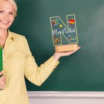 Personalized Difference Maker Apple Pencil Initial LED Night Light with Name and Wooden Base Teacher's Day Appreciation Birthday Gift for Teacher