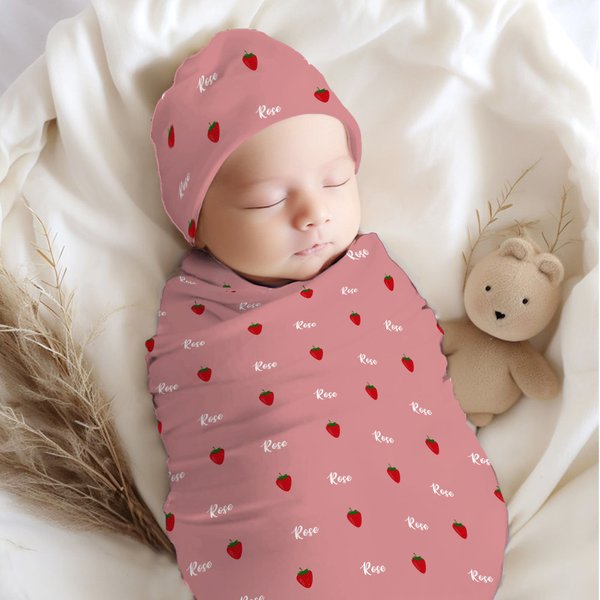 Personlig flerfärgad fotbollshjärta söt djur mjuk swaddle och knutmössa med namn baby shower födelsedagspresent för nyfödda