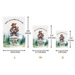 Henkilökohtainen söpö sarjakuva halaileva karhu rakennus tiili palapelit nimi ja otsikko Isänpäivä syntymäpäivälahja isälle isoisä isoisä