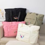 Bolsa de viaje personalizada con lazo floral, nombre bordado y correa elástica Accesorio de fitness Regalo de cumpleaños para mujeres amantes del yoga