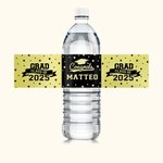 Etichette impermeabili personalizzate con nome e anno classe di laurea 2025 per bottiglie acqua regalo di festa di laurea per laureati