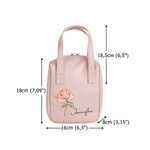 Borsa da trucco portatile in pelle con manico e scomparti multipli accessorio da viaggio regalo di compleanno per donne e ragazze