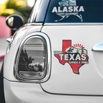 Personalised State Map Weatherproof Decal Sticker with Text Car Window Decor Birthday Gift for Family Car Owners