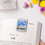 Personalisierte Bogen Bleistift Leder magnetische Lesezeichen Clip mit Namen Lesen Zubehör Geburtstag Geschenk für Leser Bücherwürmer