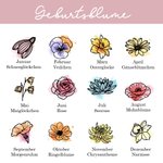 Personalisierte Niedliche Herz Aquarell Geburtsblumen Keramik Vase mit Titel und 1-6 Namen Haus Deko Geburtstag Muttertag Geschenk für Mama Oma