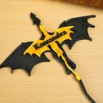 Personalised Black Gold Double Dragon Book Insert Bookmark with Name Bookshelf Decor Birthday Gift for Bookworm Book Lovers