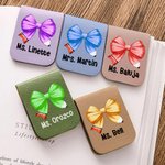 Personalisierte Bogen Bleistift Leder magnetische Lesezeichen Clip mit Namen Lesen Zubehör Geburtstag Geschenk für Leser Bücherwürmer