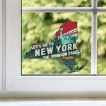 Personalised State Map Weatherproof Decal Sticker with Text Car Window Decor Birthday Gift for Family Car Owners