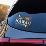 Personalised State Map Weatherproof Decal Sticker with Text Car Window Decor Birthday Gift for Family Car Owners