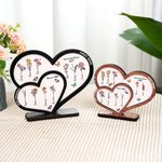 Henkilökohtainen First Mom Now Grandma Sydämen muotoinen kaksikerroksinen puinen merkki syntymän kukka ja nimi Äitienpäivä syntymäpäivälahja äidille isoäidille isoäidille