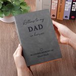 Personalized Letters To In Heaven Leather Notebook with  Appellation and Name Sympathy Condolence Gift for Loss of Family Friends