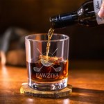 Personalised Golf Theme Whiskey Glasses with Name Father's Day Birthday Gift for Men Golf Lovers Drinkers