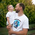 Personalisierte Doing Dad Shit Skelett 100% Baumwolle T-Shirt mit Namen Geburtstag Vatertag Urlaub Geschenk für Papa Opa