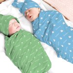 Personalizzato Multicolore Calcio Cuore Carino Animale Morbido Swaddle e Cappello Nodo con Nome Baby Shower Regalo di Compleanno per Neonati
