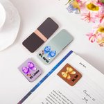 Personalisierte Bogen Bleistift Leder magnetische Lesezeichen Clip mit Namen Lesen Zubehör Geburtstag Geschenk für Leser Bücherwürmer
