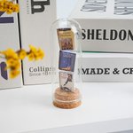 Personalised 1-3 Mini Book Display Glass Dome Cloche with Cork Base Desk Bookshelf Decor Birthday Book Club Gift for Book Lovers Readers