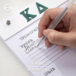 Personalized Greek Letters 50 Pages Notepad with Acrylic Board Sorority Meeting Birthday Gift for Sisters | Callie × Affinity Licensing
