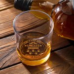 Personalized Only The Best Dad Handprint 10 oz Old Fashional Whiskey Glass with 1-10 Names Father's Day Birthday Gift for Men